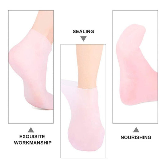 Pair of Silicone Moisturizing Socks